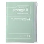 Agenda anual 2024 Mark's A6 Storage.It semana vista vertical mint