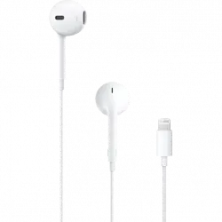 APPLE EarPods, Auriculares de botón, Cable, Conexión Lightning, Micrófono, Blanco