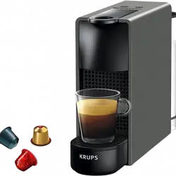 Cafetera de cápsulas - Nespresso® Krups XN110B Essenza Mini, 19 bares, Gris