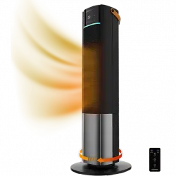 Calefactor - Cecotec ReadyWarm 2070 Max Ceramic Rotate Smart, 2000 W, 3 modos, 20 m², Oscilante, Termostato, Temporizador, Mando a distancia, Black