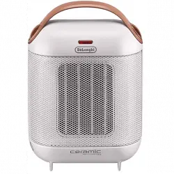 Calefactor - De Longhi HFX 30C18, Cerámico, 1800W, Blanco y marrón