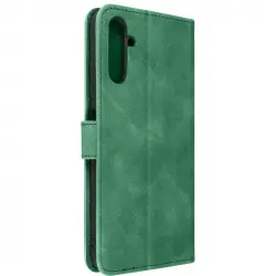 Forcell Funda Efecto Ante con Tarjetero Verde para Samsung Galaxy A13 5G/A04s
