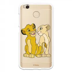 Funda Oficial Disney Simba Y Nala Transparente Para Xiaomi Redmi 4x - El Rey León
