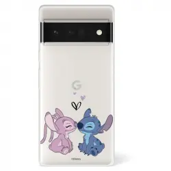 Funda Para Google Pixel 6 Pro Oficial De Disney Angel & Stitch Beso - Lilo & Stitch