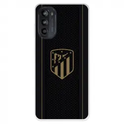 Funda Para Motorola Moto G52 Del Atlético De Madrid Escudo Dorado Fondo Negro - Licencia Oficial Atlético De Madrid