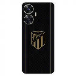 Funda Para Realme C55 Del Atlético De Madrid Escudo Dorado Fondo Negro - Licencia Oficial Atlético De Madrid