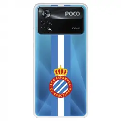 Funda Para Xiaomi Poco X4 Pro Del Escudo Albiceleste - Licencia Oficial Rcd Espanyol
