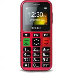 Móvil Telme C150 Negro/rojo