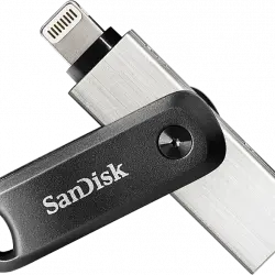 Pendrive para móvil 64 GB - SanDisk iXpand Flash Drive Go, Para iPhone y iPad, USB 3.0, OTG, Windows Mac, Negro