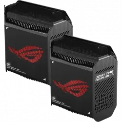 Router WiFi - ASUS ROG Rapture GT6 (B-2-PK), 2 unidades, Tri-Banda, 574 Mbit/s, MU-MIMO, Negro, 0.88 kg