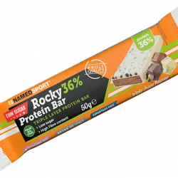 Barrita de proteínas - NamedSport Rocky 36%, 50g, Sabor triple chocolate