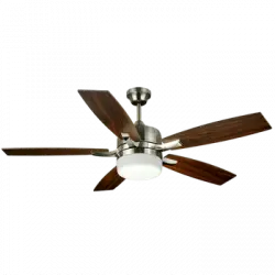Bastilipo - Adra Cuero Led (132cm) - Ventilador De Techo 3 Velocidades Con Mando A Distancia Y Palas Reversibles