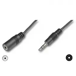 Cable Audio Minijack 3.5mm. Macho-Hembra 3 Metros