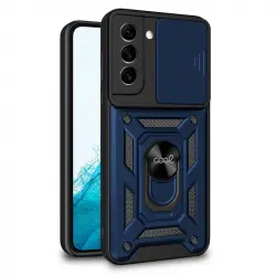 Cool Funda Hard Ring Azul Marino para Samsung Galaxy S22 S901