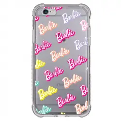Funda Para Iphone 6 Plus Oficial De Mattel Barbie Logo Patrón Brillantina Reforzada - Barbie