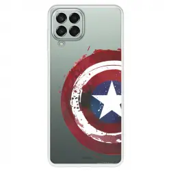 Funda Para Samsung Galaxy M33 5g Oficial De Marvel Capitán América Escudo Transparente - Marvel