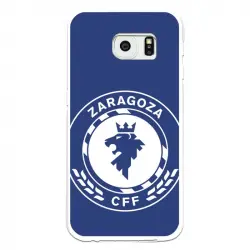 Funda Para Samsung Galaxy S6 Edge Del Zaragoza Cf Femenino Escudo Grande Fondo Azul - Licencia Oficial Zaragoza Cf Feme