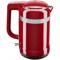 Hervidor de agua - KitchenAid Design 5KEK1565, 2400 W, Rotación 360º, Acero inoxidable, Rojo