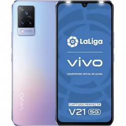 Móvil - vivo V21 5G, Violeta, 128 GB, 8 6.44" FHD+, 90 Hz, AMOLED, MTK Dimensity 800U, 4000 mAh, Android