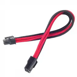 SilverStone PP07-IDE6BR Cable Extensor de Alimentación 6 Pin a PCI-E 6 Pin Macho/Hembra 25cm Negro/Rojo