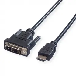 Value Cable Monitor DVI 18+1 a HDMI 2K Macho/Macho 5m Negro