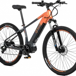 Bicicleta eléctrica - Youin MTB Kilimanjaro, Talla M, Potencia 250W, Velocidad 25 km/h, Autonomía hasta 70 km, Naranja y negro