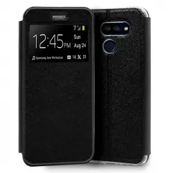 Cool Funda Flip Cover Liso Negro para LG K40s