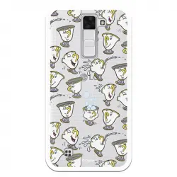 Funda Oficial Disney Chip Potts Siluetas Transparente Para Lg K8