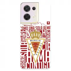Funda Para Oppo Reno 8 Del Real Murcia Escudo Fondo Blanco - Licencia Oficial Real Murcia