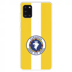 Funda Para Samsung Galaxy A31 Del Zaragoza Cf Femenino Escudo Fondo Amarillo - Licencia Oficial Zaragoza Cf Femenino