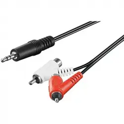 Goobay Cable de Audio Jack 3.5mm a 2xRCA Macho/Macho 1.5m Negro
