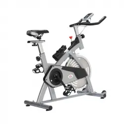 HomCom Bicicleta Estática Plateada