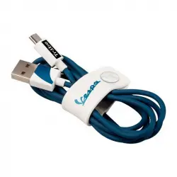 SilverHT Vespa Cable USB a Micro USB Macho/Macho 1.2m Azul/Blanco