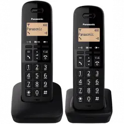 Teléfono - Panasonic KX-TGB612, 2 Terminales, Bloqueo de llamadas, 50 contactos, Resistente a golpes, Negro