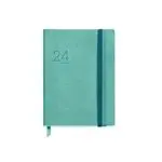 Agenda anual 2024 Miquelrius Journal día por página Flexible Pastel azul