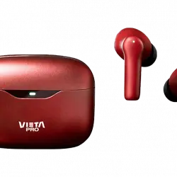 Auriculares True Wireless - Vieta Pro Mute 2, ANC-35db, Dual Pairing, Voice Assistant, 22 hs, Rojo