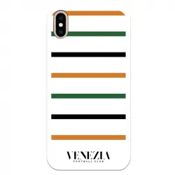Funda Licencia Oficial Venezia Football Club del Venezia Fondo Blanco Rayas para iPhone XS Max
