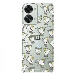 Funda Para Oneplus Nord 2t 5g Oficial De Disney Chip Potts Siluetas - La Bella Y La Bestia