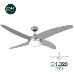 Ventilador De Techo Modelo Caspio 60w Ø132cm Mando A Distancia Cromo 120m3/min