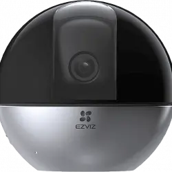 Cámara de vigilancia IP - Ezviz E6, 3K, Compatible con Apple Home Kit, IA, Visión nocturna, Panorámica 360°, Negro
