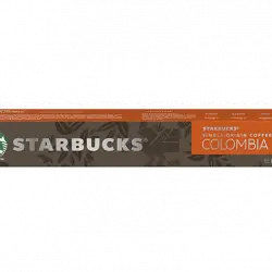 Cápsulas monodosis - Starbucks Colombia Café Espresso, 10 cápsulas, Intensidad 7, Para Nespresso
