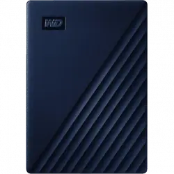 Disco duro externo 5 TB - WD My Passport para Mac, Portátil, USB-C y USB-A, Compatible con Genius, Con Contraseña, Azul