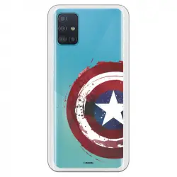 Funda Oficial de Marvel Capitán América Escudo Transparente Marvel para Samsung Galaxy A51 5G