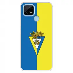Funda Para Realme C21 Del Cádiz Escudo Fondo Bicolor - Licencia Oficial Cádiz Cf