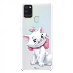 Funda Para Samsung Galaxy A21s Oficial De Disney Marie Silueta - Los Aristogatos