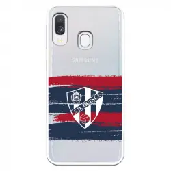 Funda Para Samsung Galaxy A40 Del Huesca Rayas Transparente - Licencia Oficial Sd Huesca