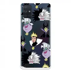 Funda Para Samsung Galaxy A71 Oficial De Disney Villanas Patrón - Villanas Disney