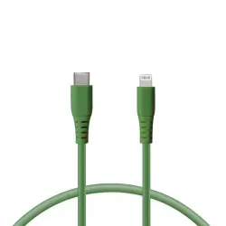 Ksix Cable Carga Ultra Rápida Lightning A USB-C 65 W 1m Verde