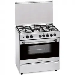 Meireles G 801 X NAT Cocina de Gas Natural 5 Zonas 80cm + Horno 102L Acero Inoxidable