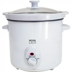 Nova Laus Slow Cooker Olla de Cocción Lenta 3L Acero Inoxidable